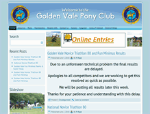 Tablet Screenshot of goldenvaleponyclub.com